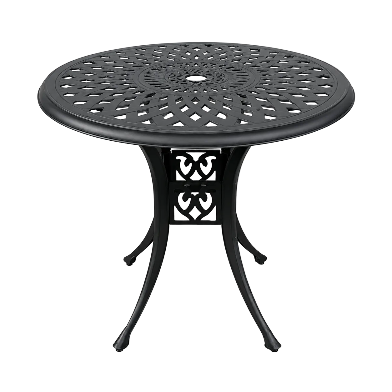 Elana 3-Piece Outdoor Bistro Set – Table with 2 Cast Aluminum Chairs