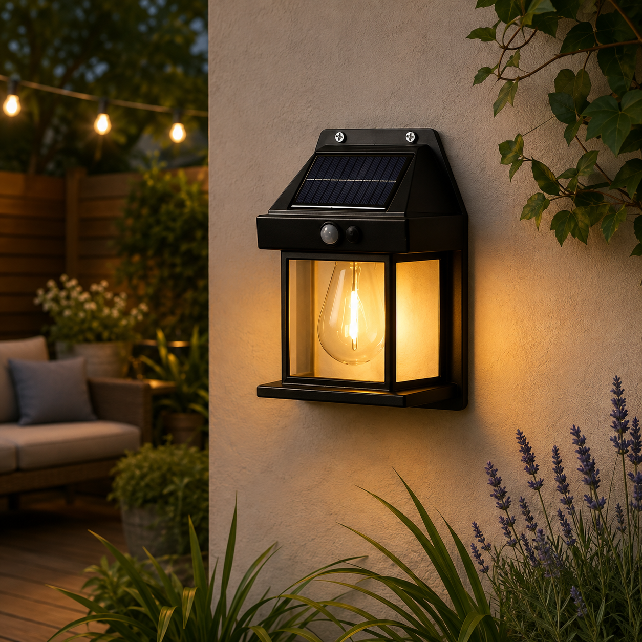 Solar Outdoor LED Security Light – Motion Sensor & Warm White Illumination