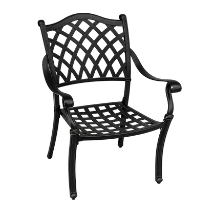 Elana 3-Piece Outdoor Bistro Set – Table with 2 Cast Aluminum Chairs