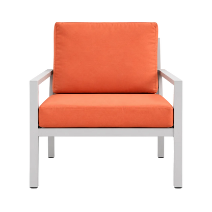 Orvyn 4-Piece Outdoor Sofa Set – 3-Seater Sofa, 2 Armchairs & Glass Coffee Table
