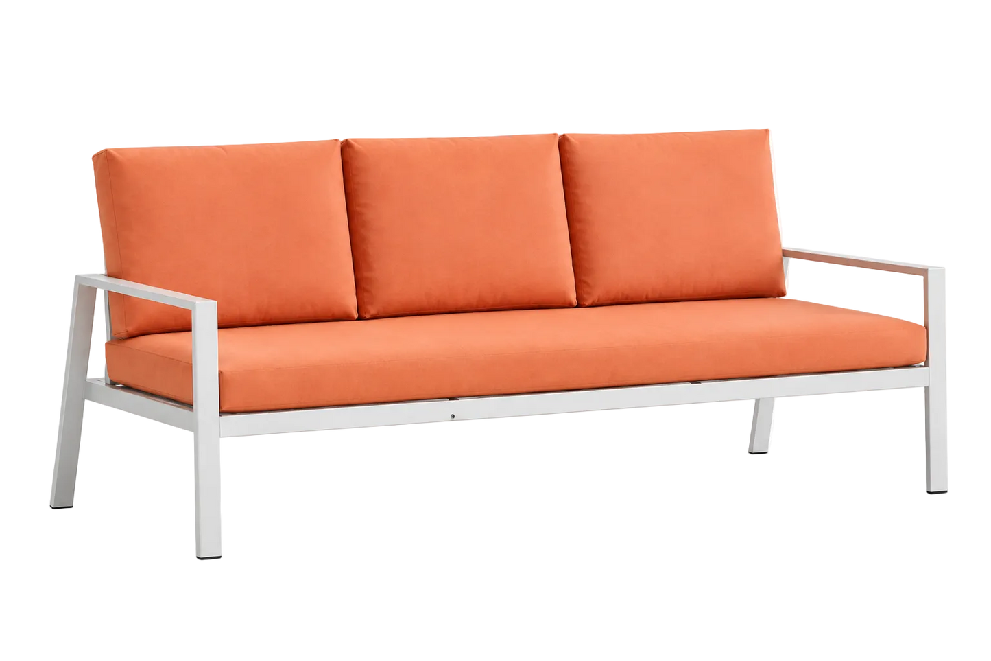 Orvyn 4-Piece Outdoor Sofa Set – 3-Seater Sofa, 2 Armchairs & Glass Coffee Table