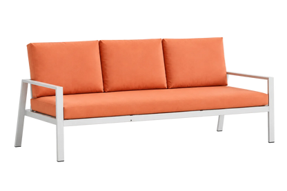 Orvyn 4-Piece Outdoor Sofa Set – 3-Seater Sofa, 2 Armchairs & Glass Coffee Table