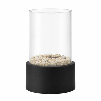 Portable Tabletop Bioethanol Fireplace – Glass Panels with Metal Base